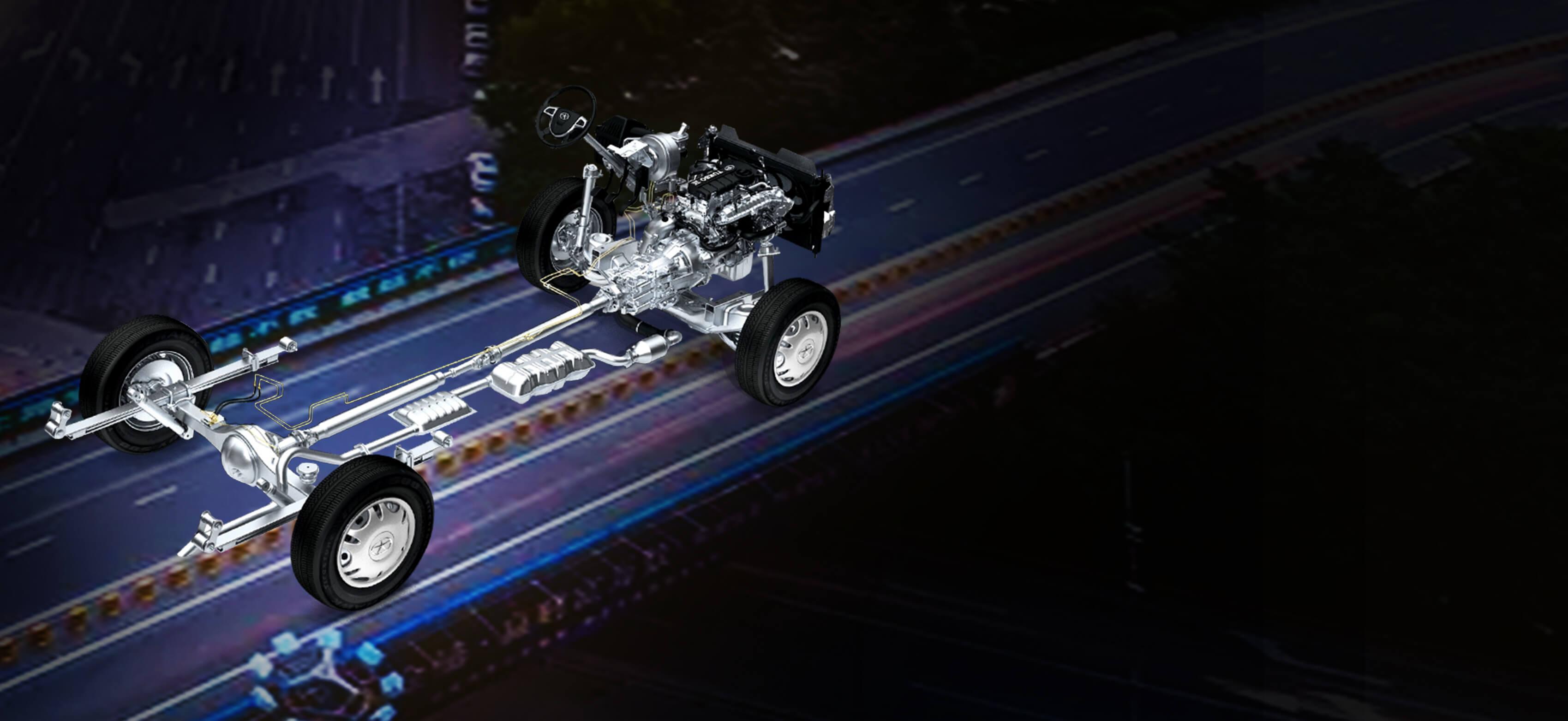 Golden power - Vehicle chassis and engine components