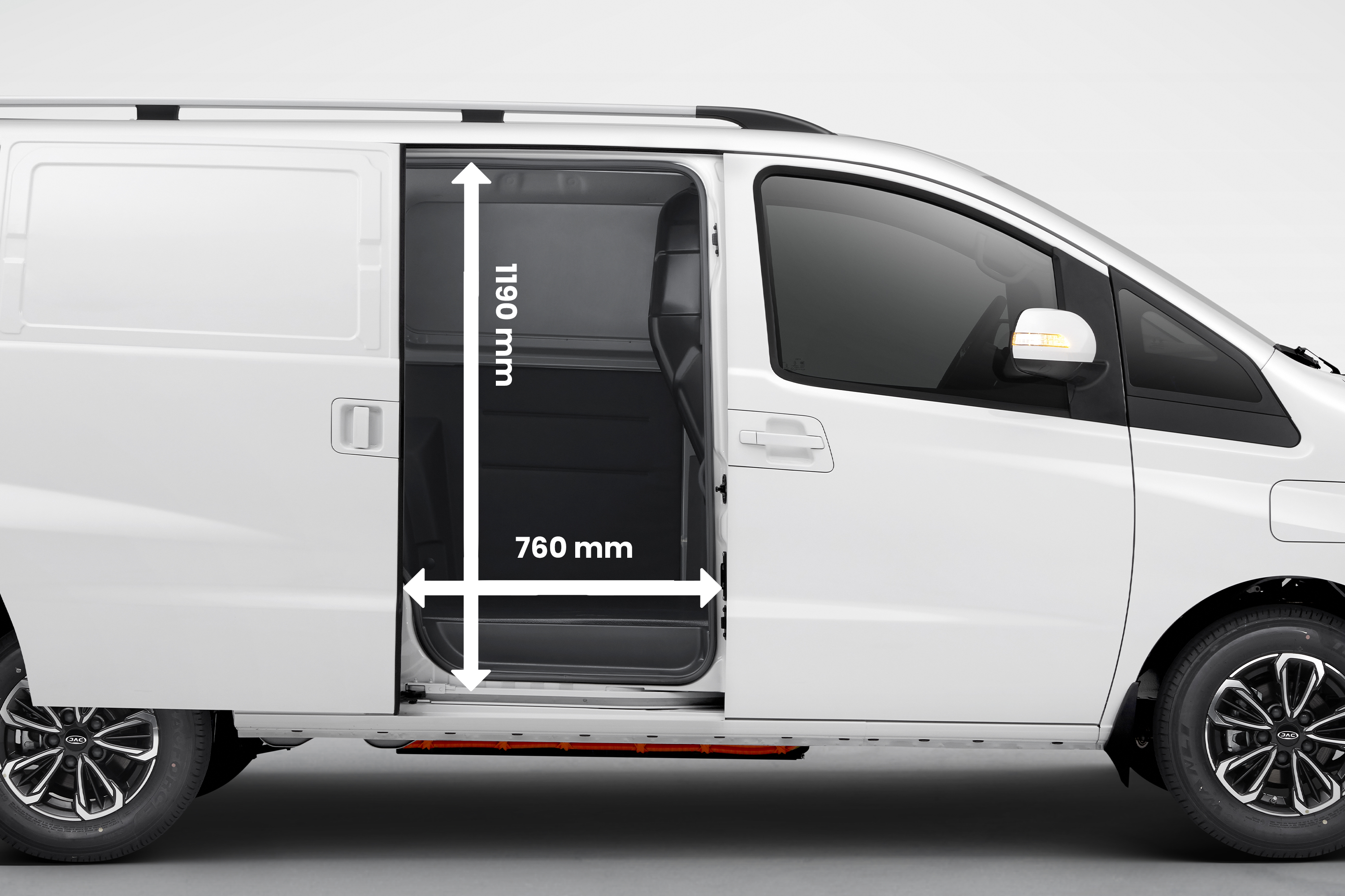 JAC M3EV Side View with Dimensions